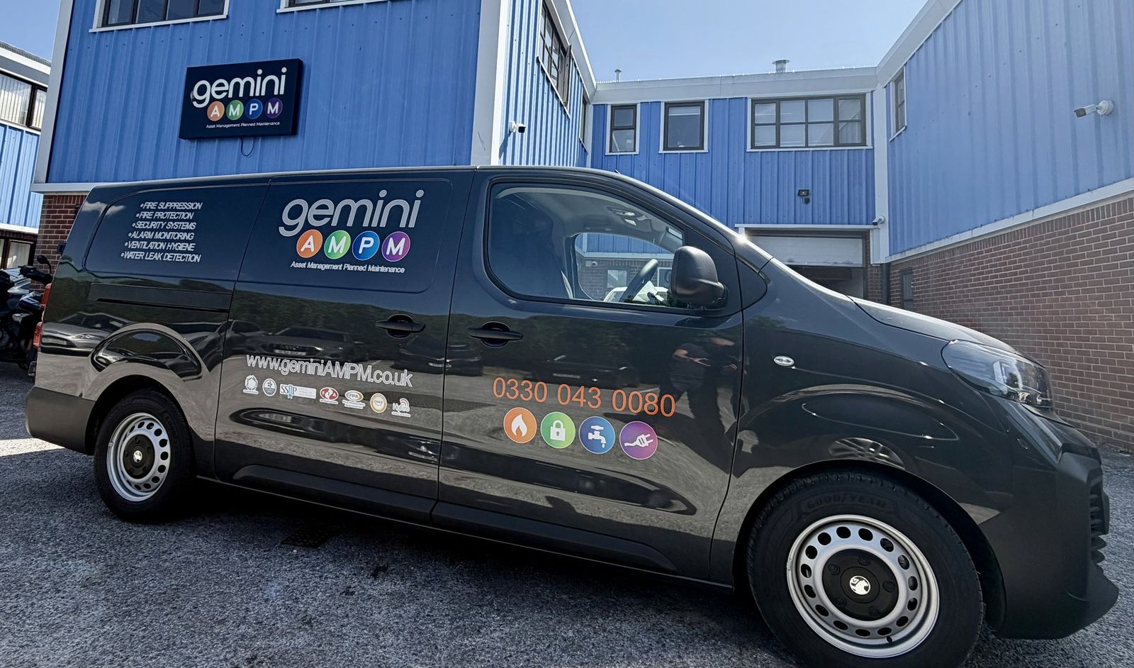 A Gemini AMPM van outside the Burgess Hill unit